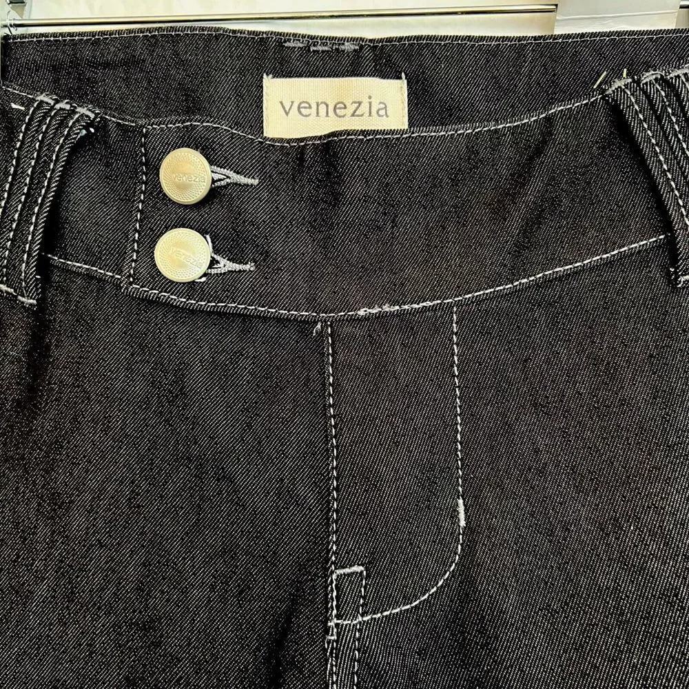 NWT VINTAGE VENEZIA WOMAN'S‎ TROUSER WIDE LEG JEAN PLUS SIZE 16